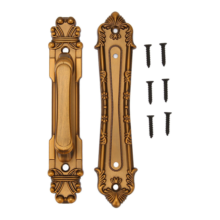 Sliding Barn Door Handles Large Rustic Dual Side Design for Gates Garages Sheds Furniture Aluminum Alloy Material Bronze
