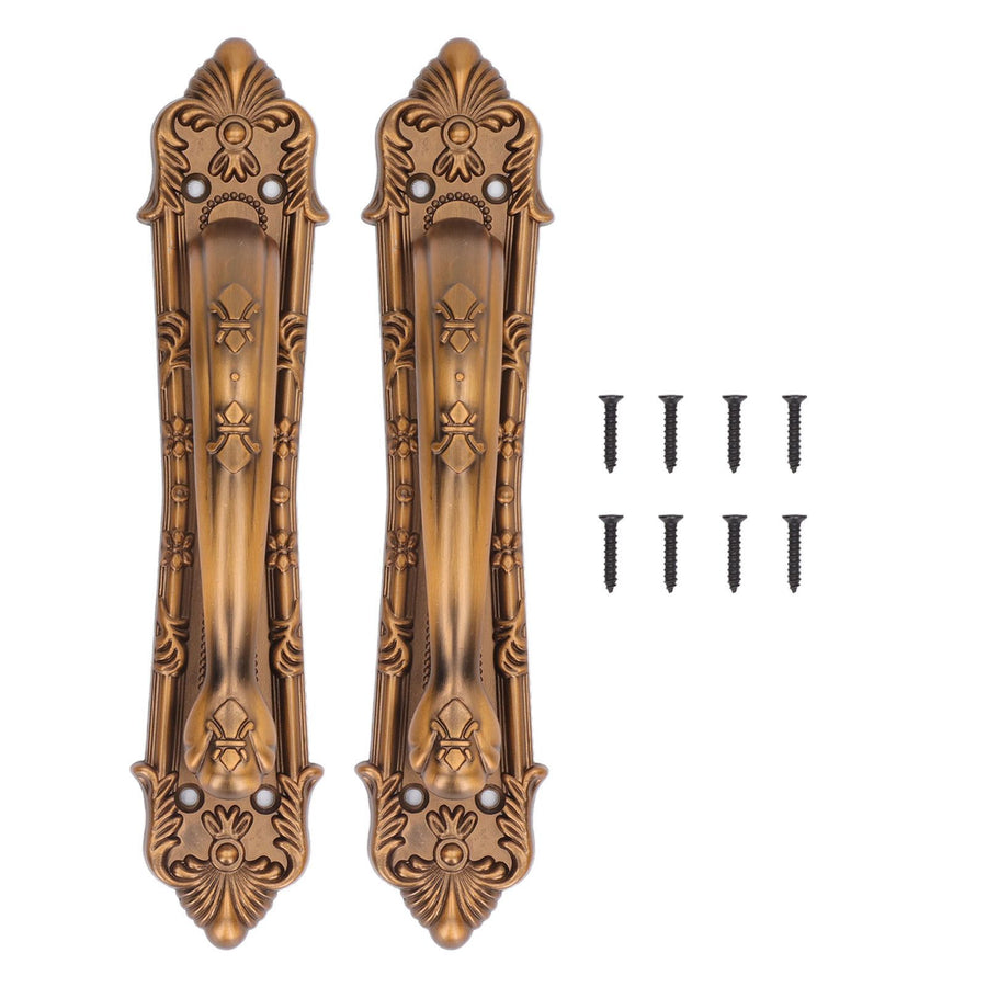 2 Set Sliding Barn Door Handles and Pulls Aluminum Alloy Bronze Pull Handle for Sliding Doors Gates with Screws