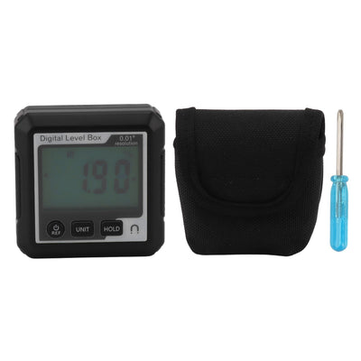 Digital Level Box Magnetic Data Lock Angle Slope Conversion Protractor Angle Finder Gauge for Carpentry Building Masonry Bevel Black White