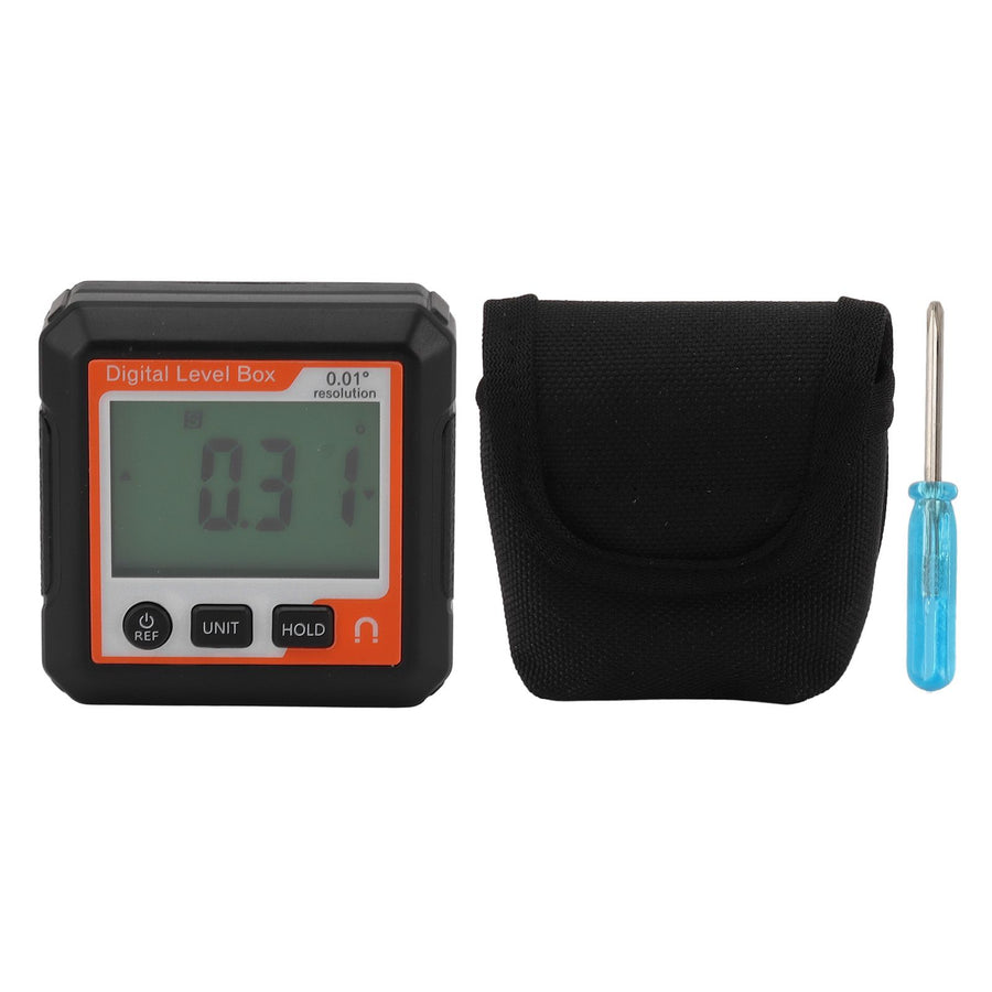 Digital Level Box Magnetic Data Lock Angle Slope Conversion Protractor Angle Finder Gauge for Carpentry Building Masonry Bevel Red White