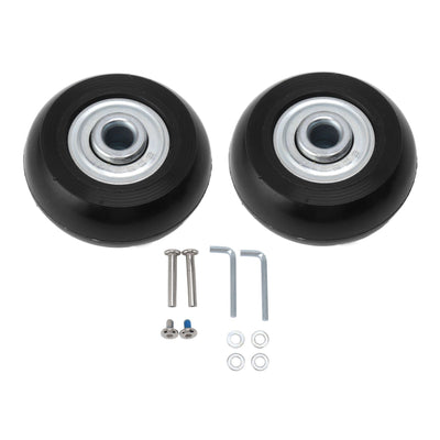 Luggage Wheel Replacement Kit Silent Operation Dual Bearing Swivel Caster Wheels Bearings Repair for Trolley Case Suitcase 54x18mm/2.1x0.7in