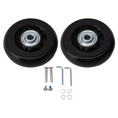 Luggage Wheel Replacement Kit Silent Operation Dual Bearing Swivel Caster Wheels Bearings Repair for Trolley Case Suitcase 60x18mm/2.4x0.7in
