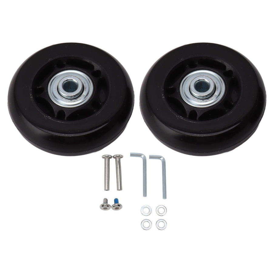 Luggage Wheel Replacement Kit Silent Operation Dual Bearing Swivel Caster Wheels Bearings Repair for Trolley Case Suitcase 60x24mm/2.4x0.9in