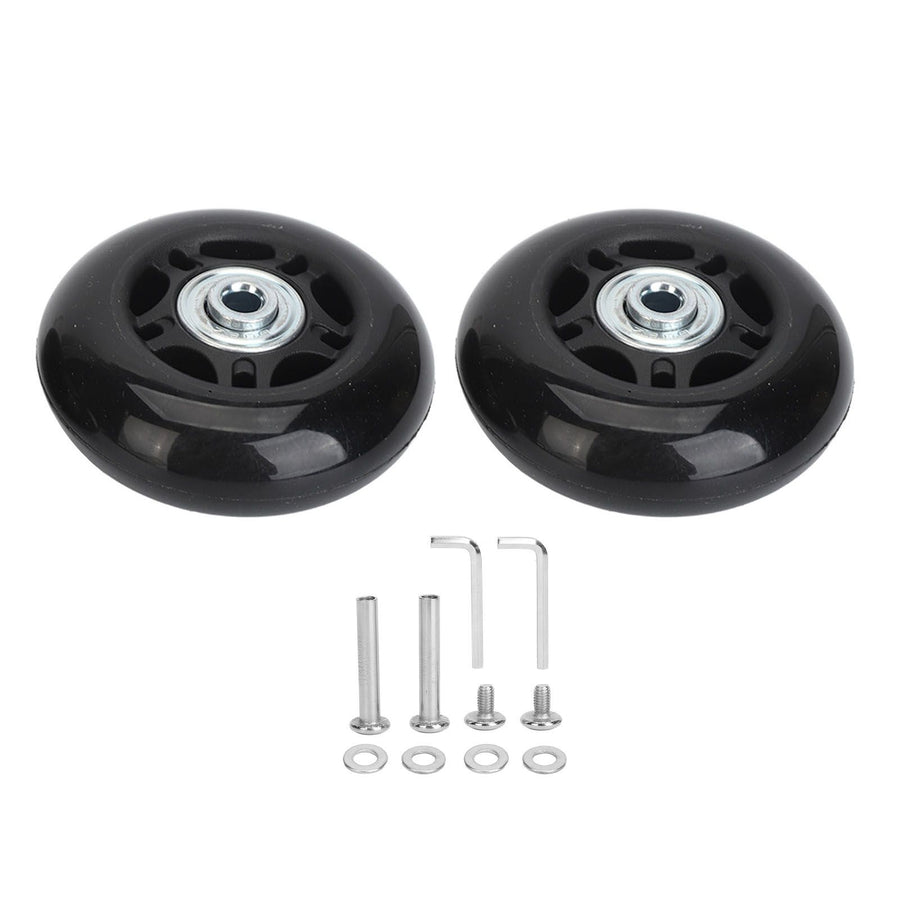 2Pcs Luggage Suitcase Replacement Wheels Universal Rubber Swivel Caster Wheels Bearings Repair Kits with Installation Tool 68x24mm / 2.7x0.9in