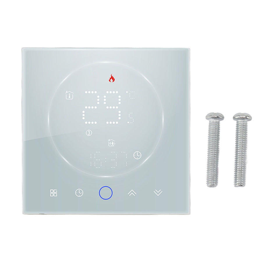 LED Smart Thermostat 7 Day Programmable Smart Wireless Home Thermostat Controller Panel for Electric Heating AC95‑240V White