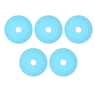 5Pcs 100mm 4 Inch Glass Cutting Disc Diamond Glass Cutting Disc Ultra Thin Saw Blade for Grinding Glass Jade Wine Bottles Tile Blue