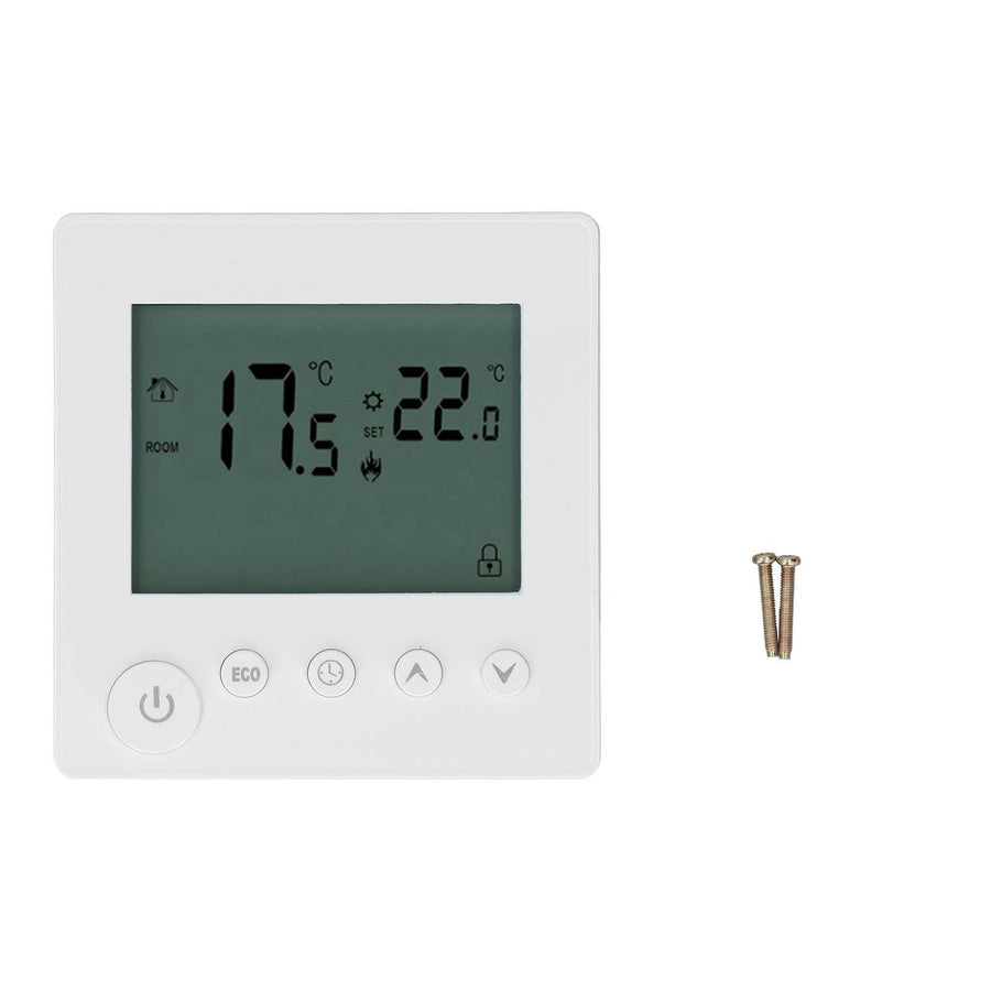 Smart Thermostat 4500W Button Control Water Heating Thermostat for Home Office Market Hotel AC90V to 240V White