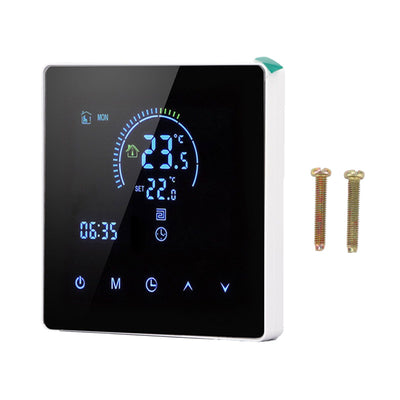 3A Smart Thermostat Intelligent Touch Color Screen LCD Display Thermostat Water Heating Boiler for Home Office Shopping Mall Store White WiFi Model