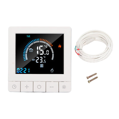 Programmable Smart Thermostat Electric Heating Smart Thermostat Digital LCD Display Temperature Controller for Home Hotels AC 90V‑240V 16A Regular Style