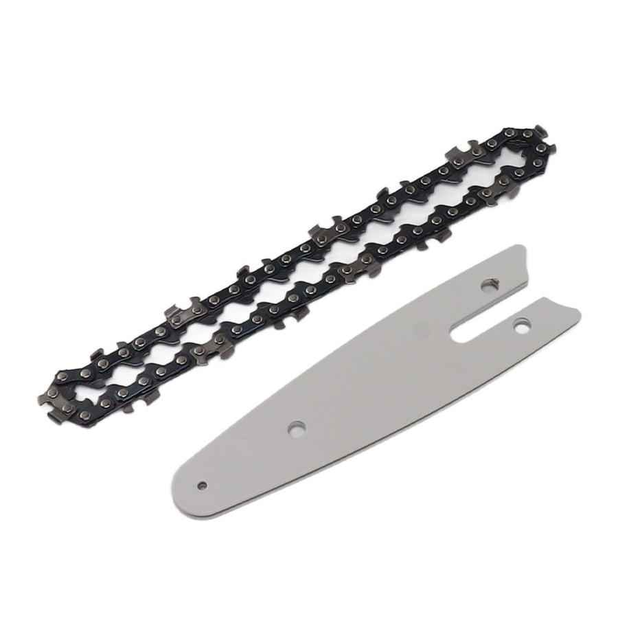 Mini Chain Guide Bar Combo Manganese Steel Faster Speed High Hardness Smooth Cutting Chainsaw Chain Guide Bar Replacement 4inch with 1/4 28 Links Chain