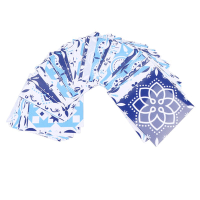 64Pcs Mediterranean Style Tile Paste Sticler Kitchen Bathroom Self Adhesive Removable Glossy Film Tile Sticker 10cm