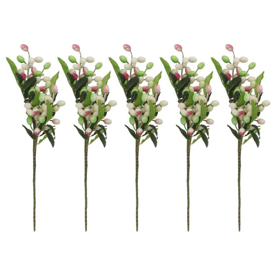 5PCS Artificial Berries Artificial Pip Berry Stems Decoration for Living Room Office Purple