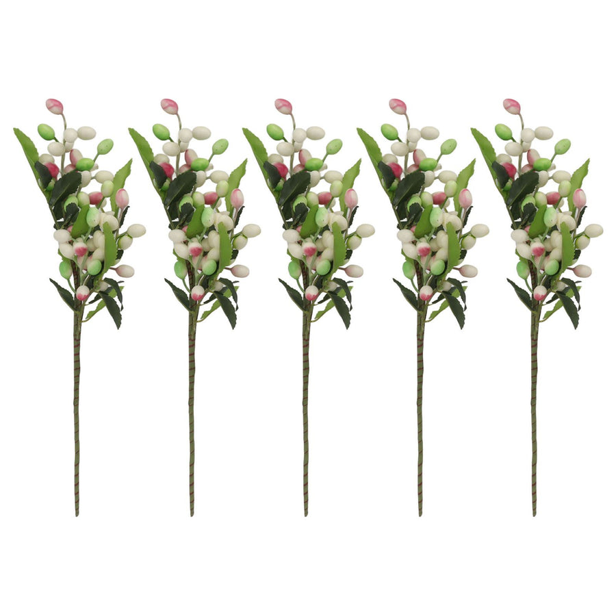 5PCS Artificial Berries Artificial Pip Berry Stems Decoration for Living Room Office Purple