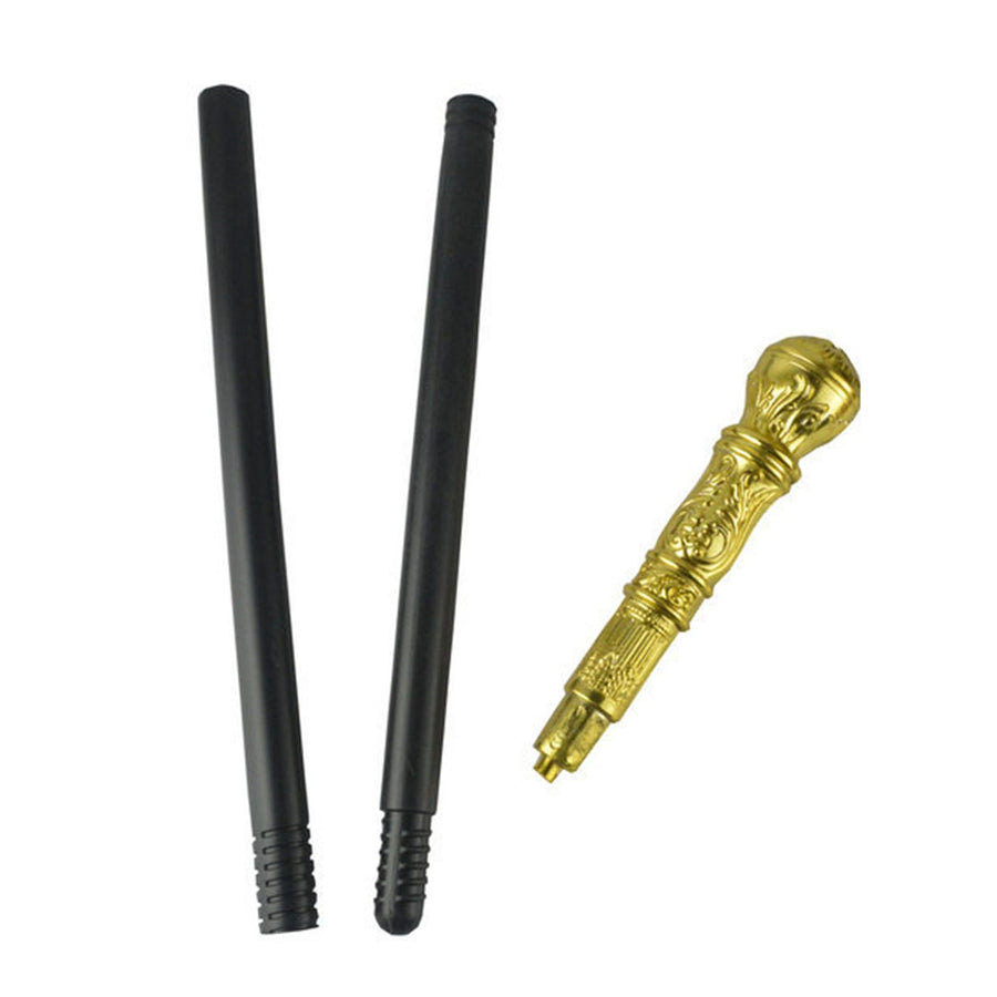 Mystical Pharaoh Accessory Ancient Egyptian Style Staff Scepter Costume Accessory Prop for Halloween Dress Up Parties Golden Round Head