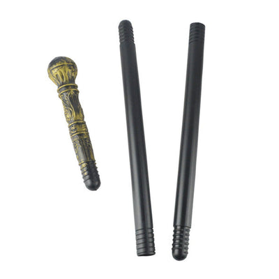 Mystical Pharaoh Accessory Ancient Egyptian Style Staff Scepter Costume Accessory Prop for Halloween Dress Up Parties Golden Bronze Round Head