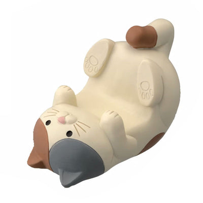 Cat Ornament Multifunctional Phone Tablet Glasses Pen Holder Desk Decoration for Home Tri Colored Cat