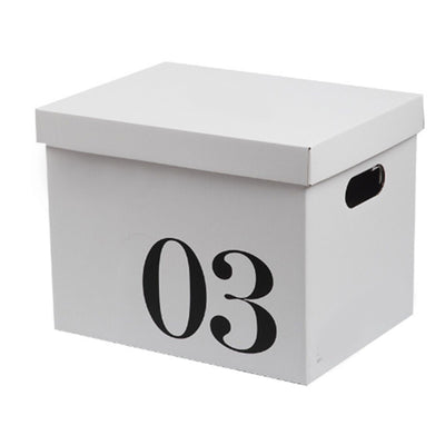 Cardboard Storage Box Large Capacity Storage Organizer Box Corrugated Paper Moving Box for Dormitory Toy No.3 Box