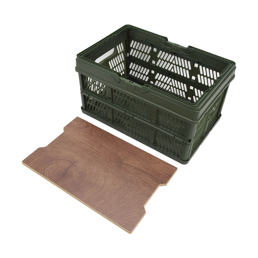 Camping Picnic Basket Foldable Large Capacity Multifunction Handheld Camping Storage Basket Camping Storage Box Green M