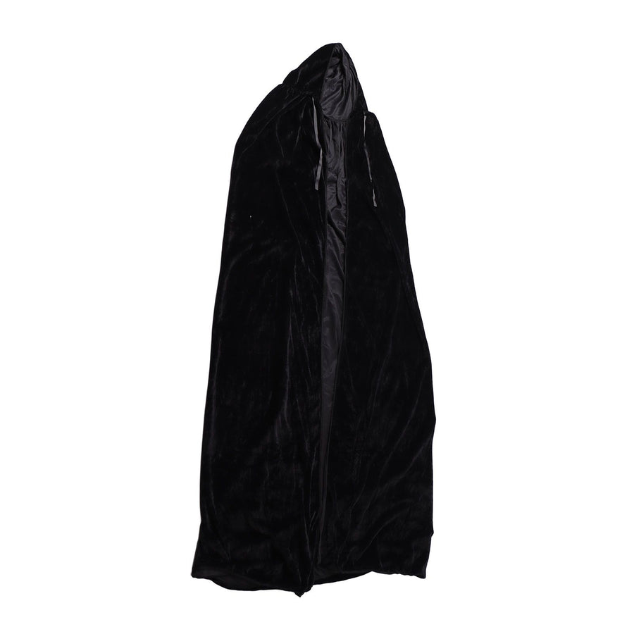 Hooded Cloak Large Witch Cape Black Velvet Comfortable to Wear Soft Touch Costume Cloak for Party Cosplay Roleplay