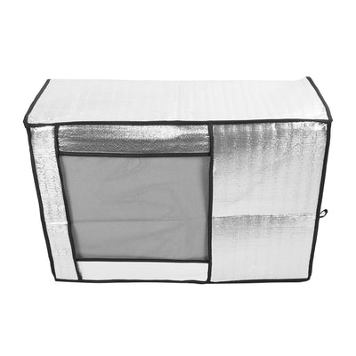 Silver AC Unit Cover Air Conditioner Unit Aluminum Foil Dustproof Rainproof Sunshield Cover 75x26x57cm / 29.5x10.2x22.4in