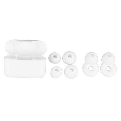 3 Pairs Noise Cancelling Silicone Ear Plugs Reusable Noise Reduction Waterproof Earplugs for Sleeping Swimming Ring Shape White