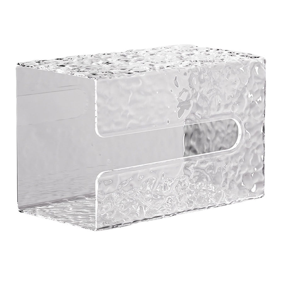 Wall Mounted Tissue Box Glacier Pattern Multifunctional Light Luxury Style Tissue Dispenser Box for Bathroom