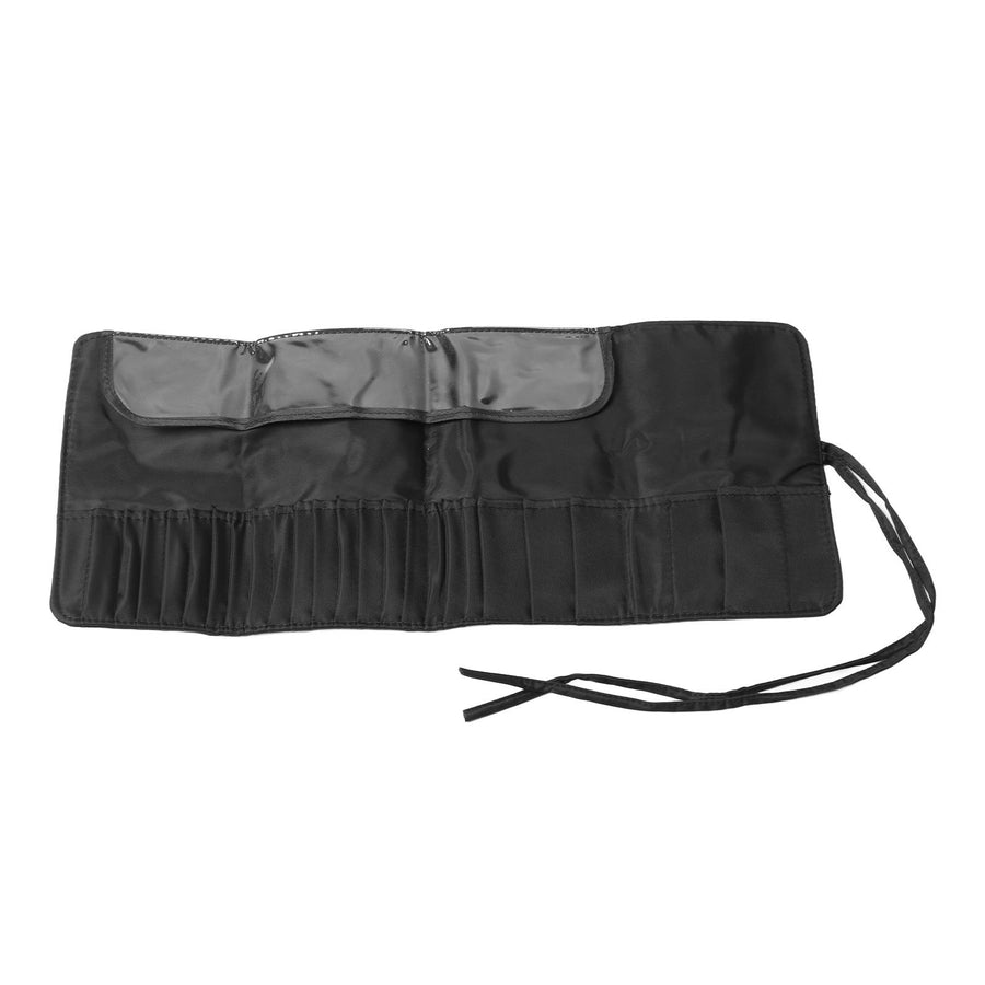Makeup Brush Case 26 Holes Cosmetic Tool Storage Bag Black Large Capacity Waterproof Travel Makeup Brush Organizer