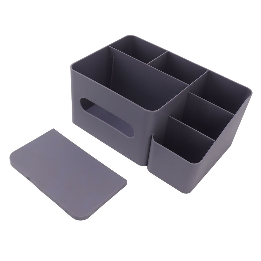 Tissue Box Organizer with Lid Plastic Exquisite Smooth Surface Tissue Desk Organizer for Home Office Purple