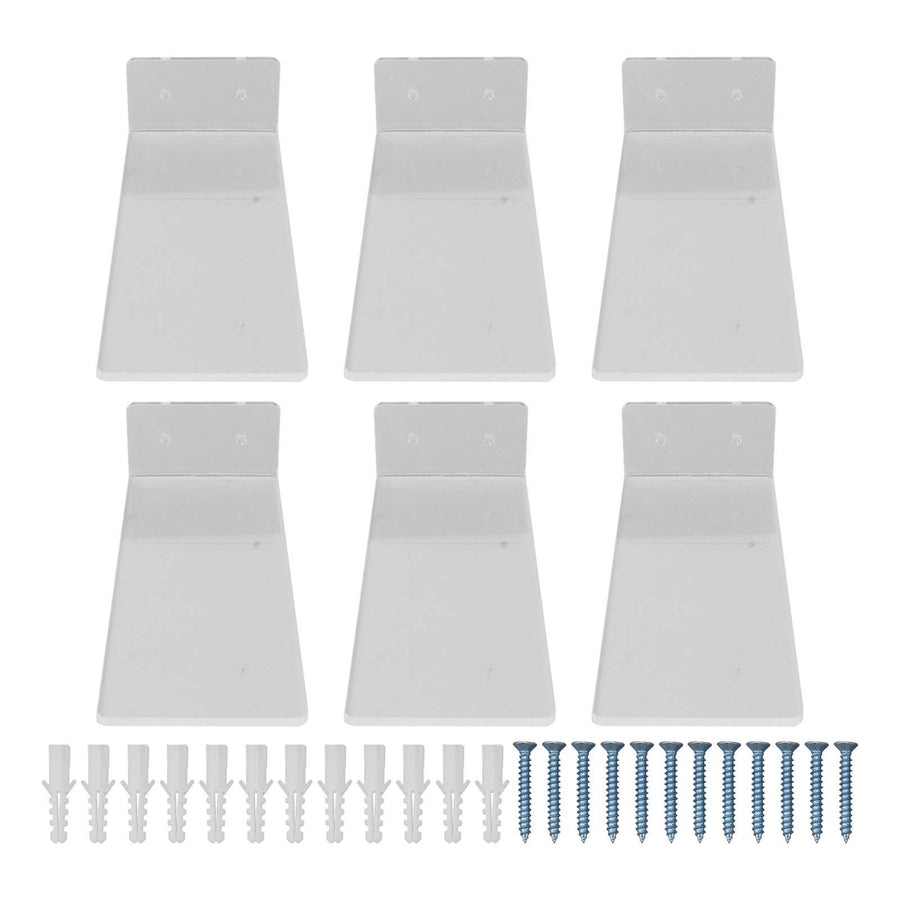 6Pcs Floating Shoes Rack Basketball Shoes Football Shoes Display Rack Wall Acrylic Transparent Sneakers Shelf