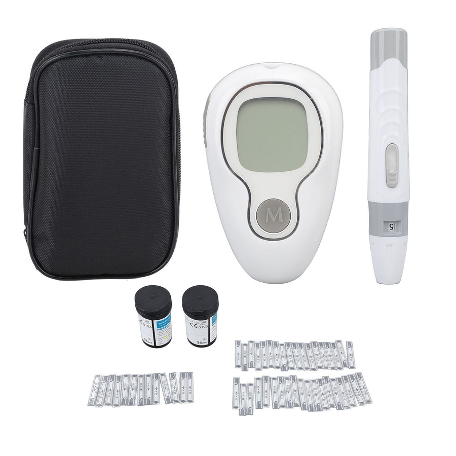 Blood Glucose Monitor with 50 Test Strips Accurate Sensitive High Stability Blood Sugar Test Kit for Men Women Set 1