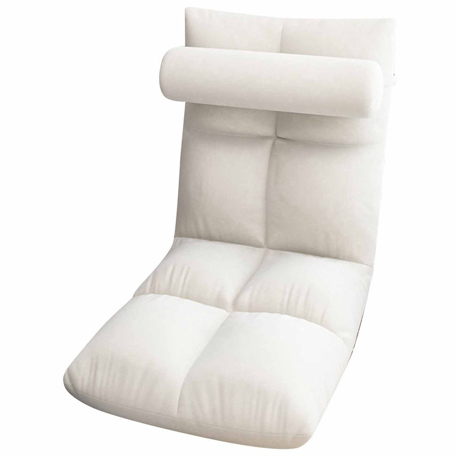 Floor Chair with Back Support Folding Sofa Chair Sleeper Bed Couch Recliner Floor Gaming Chair Meditation Chair for Adults White