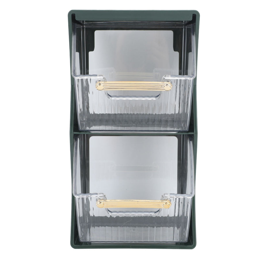 Tea Bag Storage Box Separate Storage Large Opening Beautiful Tea Bag Organizer for Capsules Coffee Tea Bags Green