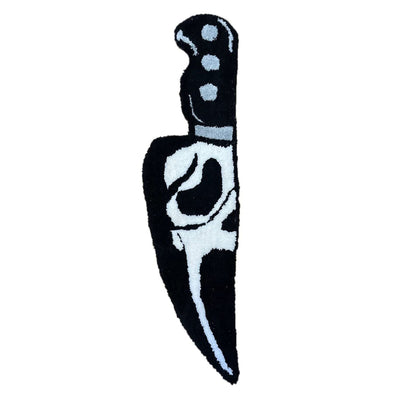 Skull Knife Carpet Horror Scary Scream Bedside Rug Wear Resistant Cashmere Home Welcome Decor 63.5CM