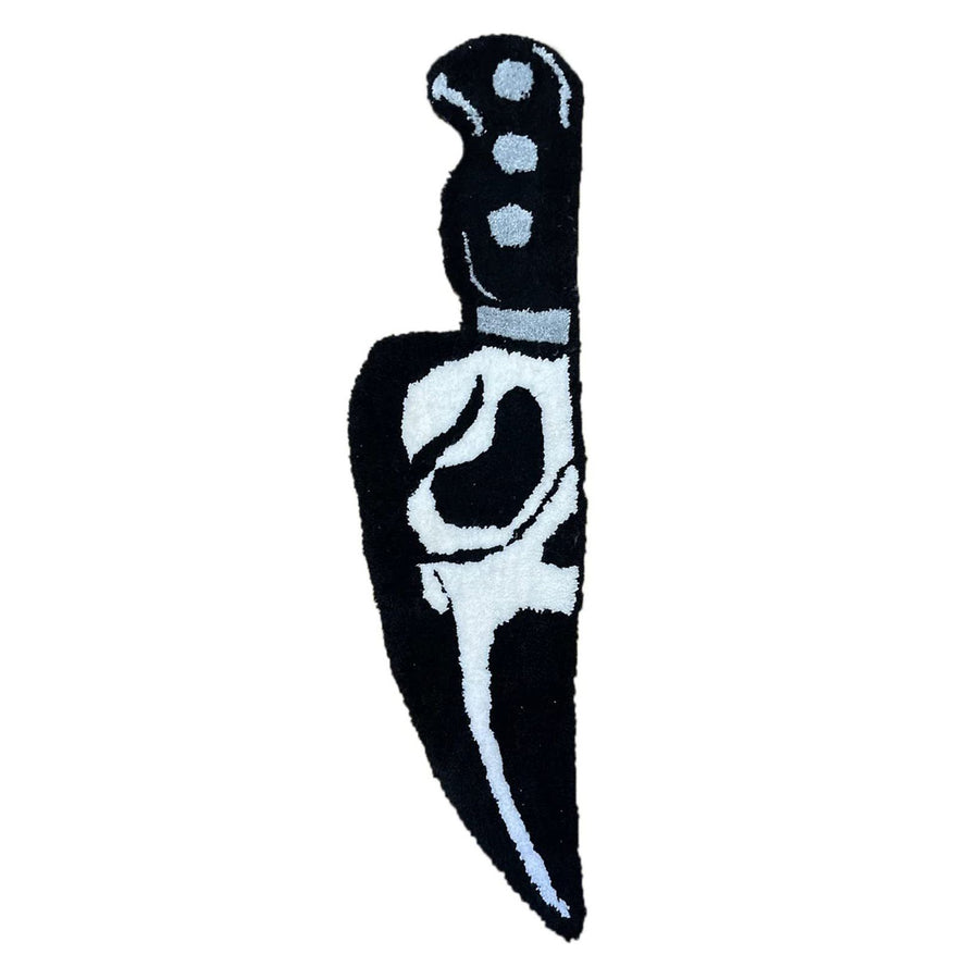 Skull Knife Carpet Horror Scary Scream Bedside Rug Wear Resistant Cashmere Home Welcome Decor 63.5CM