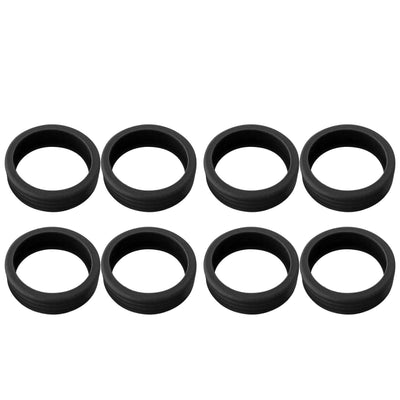 8PCS Luggage Suitcase Wheels Covers Noise Canceling Shock Absorbing Trolley Case Silicone Caster Protection Cover Black
