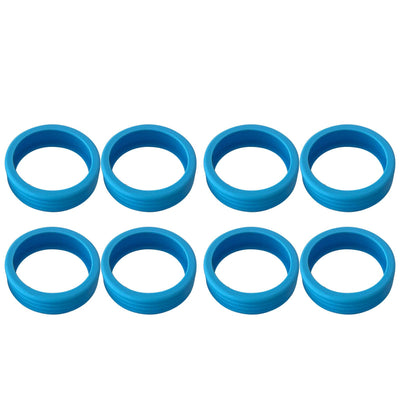 8PCS Luggage Suitcase Wheels Covers Noise Canceling Shock Absorbing Trolley Case Silicone Caster Protection Cover Blue