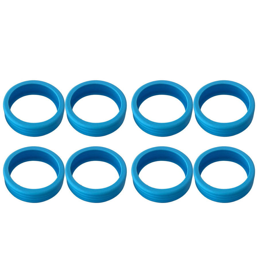 8PCS Luggage Suitcase Wheels Covers Noise Canceling Shock Absorbing Trolley Case Silicone Caster Protection Cover Blue