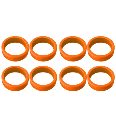 8PCS Luggage Suitcase Wheels Covers Noise Canceling Shock Absorbing Trolley Case Silicone Caster Protection Cover Orange
