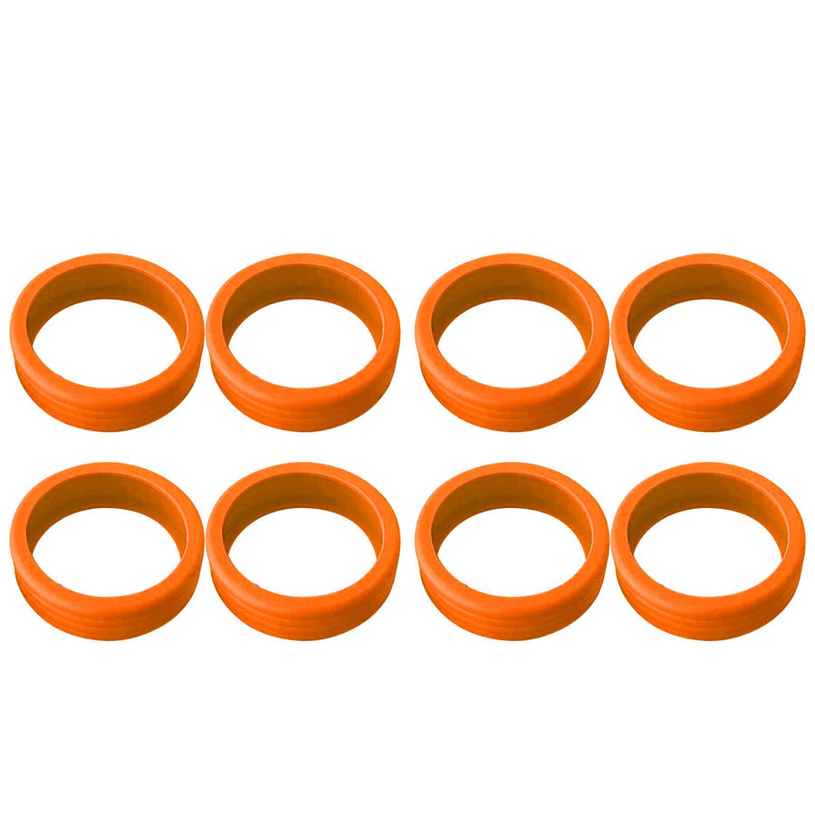 8PCS Luggage Suitcase Wheels Covers Noise Canceling Shock Absorbing Trolley Case Silicone Caster Protection Cover Orange