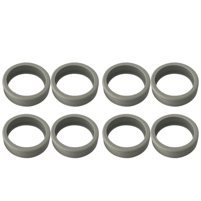 8PCS Luggage Suitcase Wheels Covers Noise Canceling Shock Absorbing Trolley Case Silicone Caster Protection Cover Light Gray