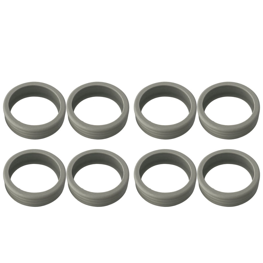 8PCS Luggage Suitcase Wheels Covers Noise Canceling Shock Absorbing Trolley Case Silicone Caster Protection Cover Light Gray