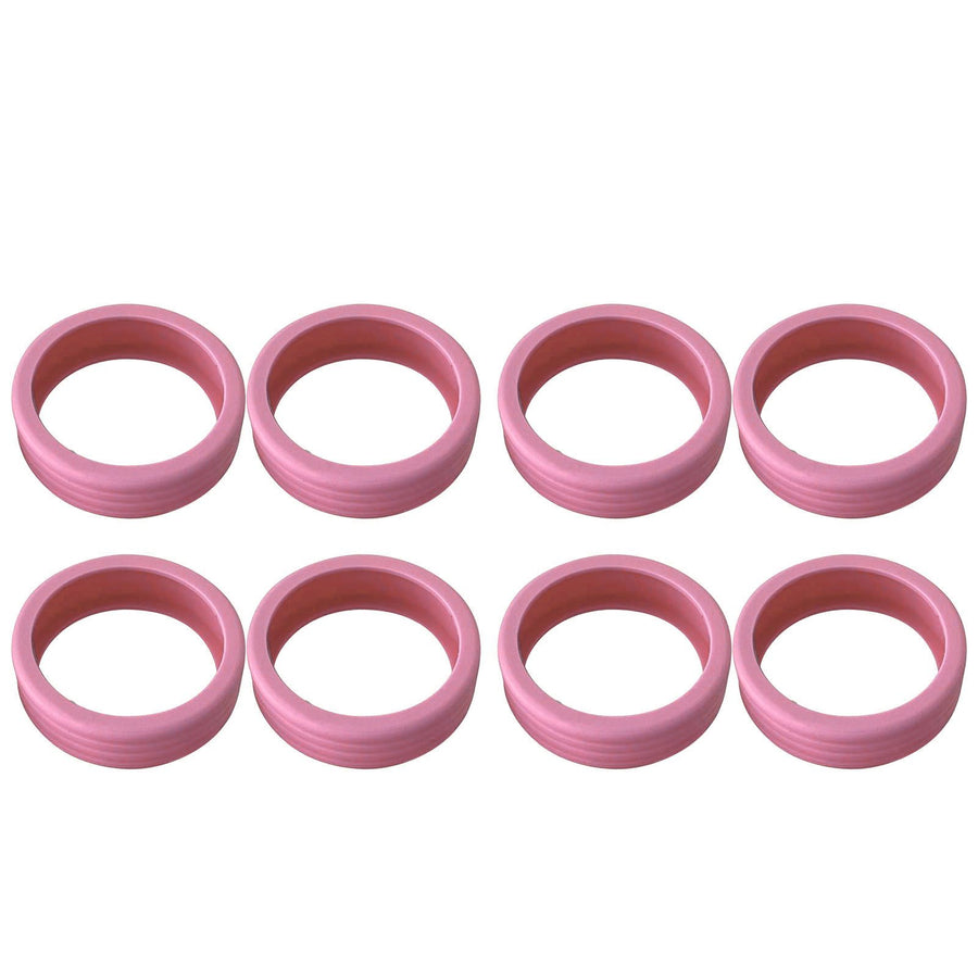 8PCS Luggage Suitcase Wheels Covers Noise Canceling Shock Absorbing Trolley Case Silicone Caster Protection Cover Pink