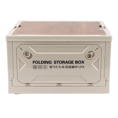 Collapsible Camping Storage Box Pulley Design Waterproof 5 Sides Opening Camping Folding Storage Bins for Car Outdoor White