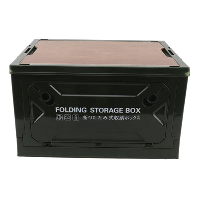 Collapsible Camping Storage Box Pulley Design Waterproof 5 Sides Opening Camping Folding Storage Bins for Car Outdoor Green