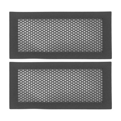 2Pcs Baby Proof Vent Cover Child Proof Safe Soft Silicone for Home Floor Catch Debris Hair Insect Black