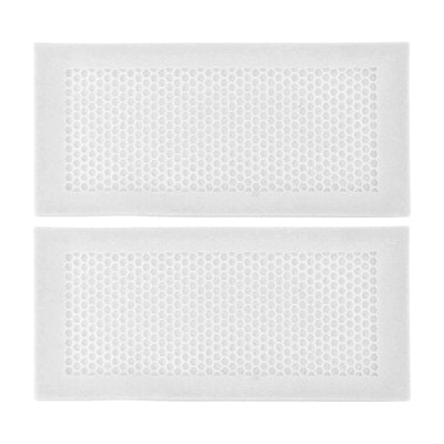 2Pcs Baby Proof Vent Cover Child Proof Safe Soft Silicone for Home Floor Catch Debris Hair Insect White