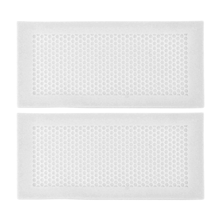 2Pcs Baby Proof Vent Cover Child Proof Safe Soft Silicone for Home Floor Catch Debris Hair Insect White