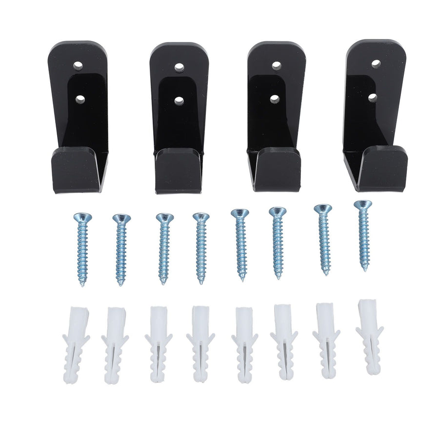 4PCS Hockey Stick Rack Black Acrylic Hockey Stick Holder Wall Mount Versatile Hockey Stick Hanger for Club Bar Garage