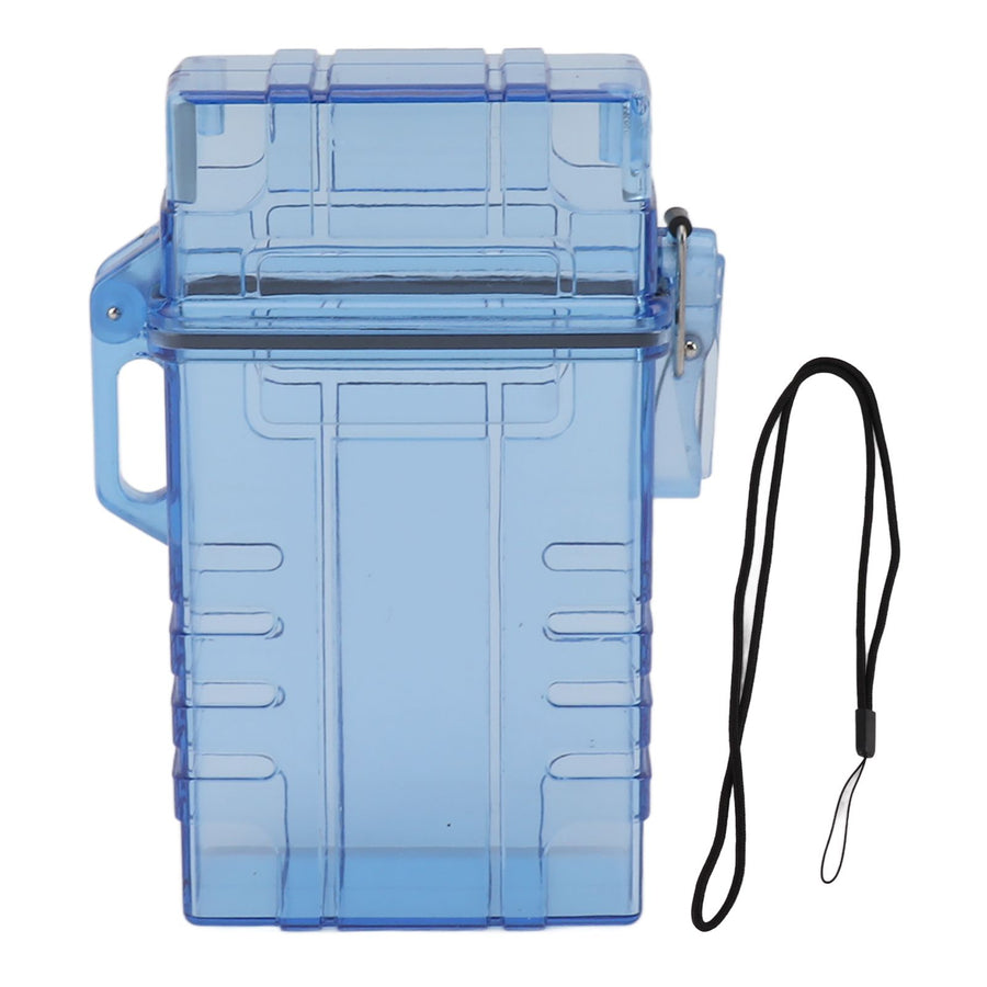 Cigarette Case 20 Capacity Plastic Cigarette Box Sealed Waterproof Cigarette Container Organizer Transparent Blue