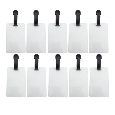 10pcs Sublimation Luggage Tag White MDF Double Sided Printable Eye Catching Blank Baggage Tags for DIY Travel Suitcase Bags A1